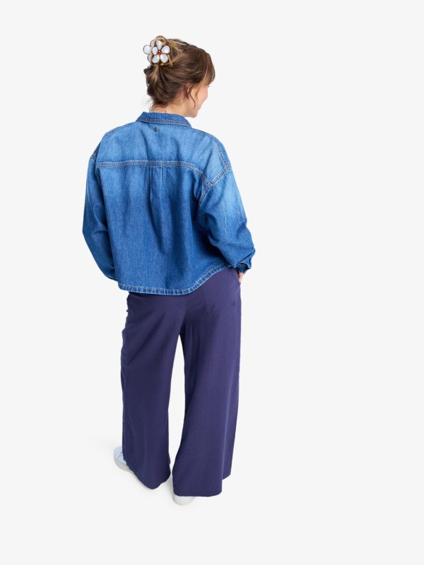 3 Lekeitio Break Mid - Easy Wear Lightweight Trousers for Women Blue ERJNP03545 Roxy