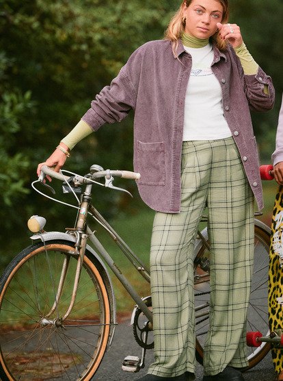 Great Influence - Relaxed Flannel Trouser Style Trousers for Women  ERJNP03665