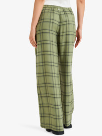4 Great Influence - Relaxed Flannel Trouser Style Trousers for Women Green ERJNP03665 Roxy