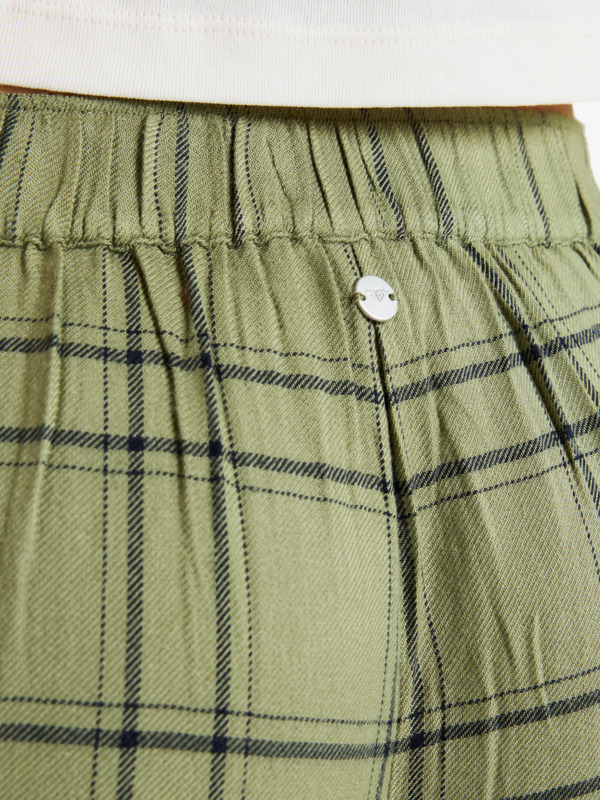 6 Great Influence - Relaxed Flannel Trouser Style Trousers for Women Green ERJNP03665 Roxy