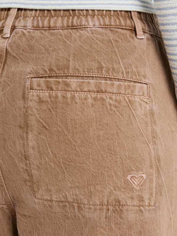 5 Break My Soul - Mid Rise Barrel Leg Trousers for Women Brown ERJNP03666 Roxy