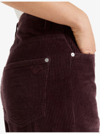 7 Surf On Cloud Cord - Corduroy Wide Leg Trousers for Women Red ERJNP03678 Roxy