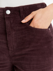 8 Surf On Cloud Cord - Corduroy Wide Leg Trousers for Women Red ERJNP03678 Roxy