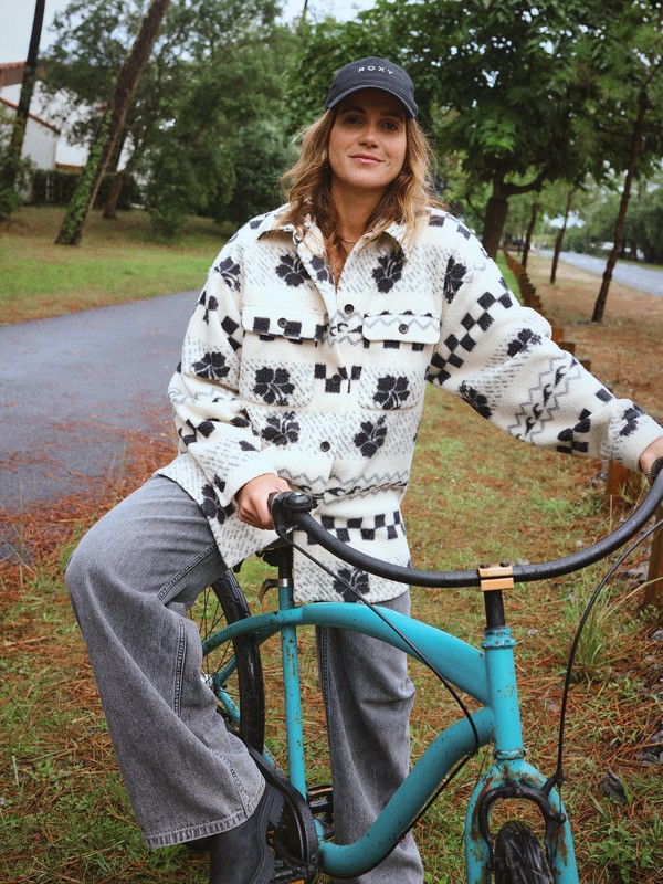 0 Morning Crush Shacket - Fleece Shacket for Women Beige ERJPF03214 Roxy