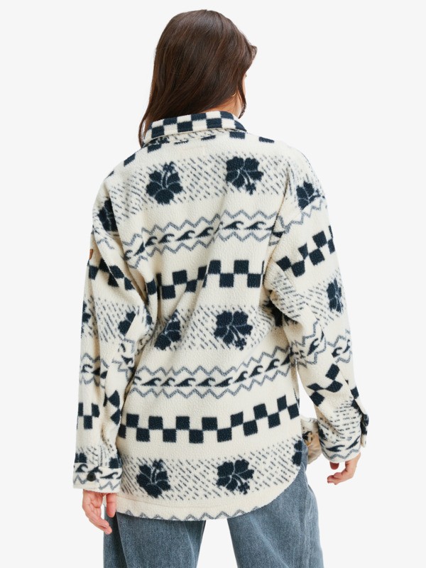 6 Morning Crush Shacket - Fleece Shacket for Women Beige ERJPF03214 Roxy