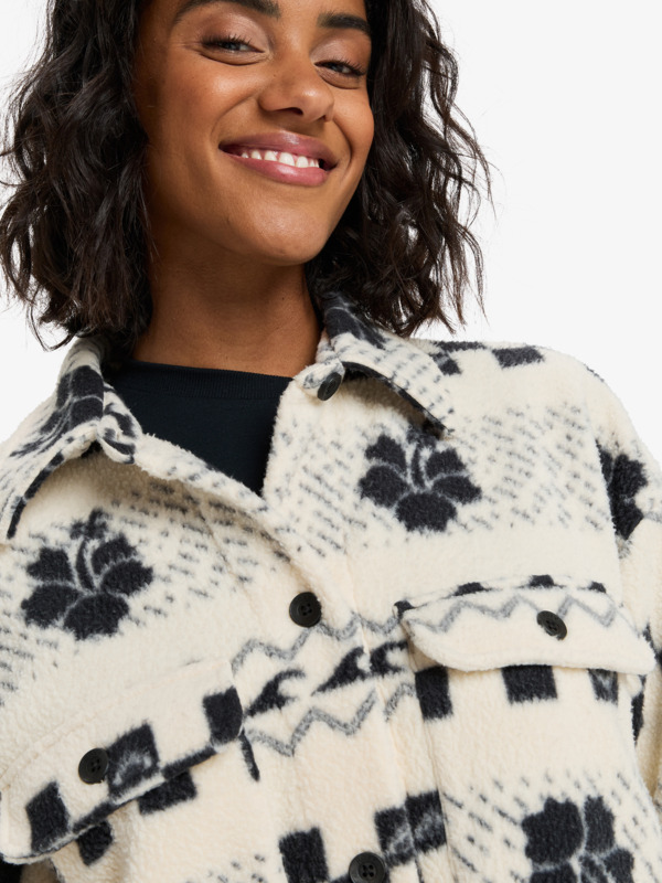 7 Morning Crush Shacket - Fleece Shacket for Women Beige ERJPF03214 Roxy