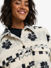 7 Morning Crush Shacket - Fleece Shacket for Women Beige ERJPF03214 Roxy