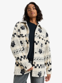 8 Morning Crush Shacket - Fleece Shacket for Women Beige ERJPF03214 Roxy