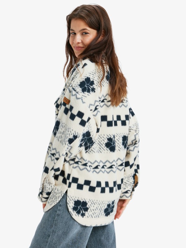 2 Morning Crush Shacket - Fleece Shacket for Women Beige ERJPF03214 Roxy