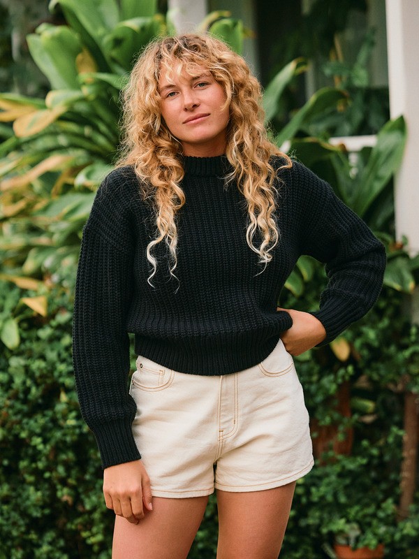 0 Coming Home - Crew Neck Jumper for Women Black ERJSW03666 Roxy