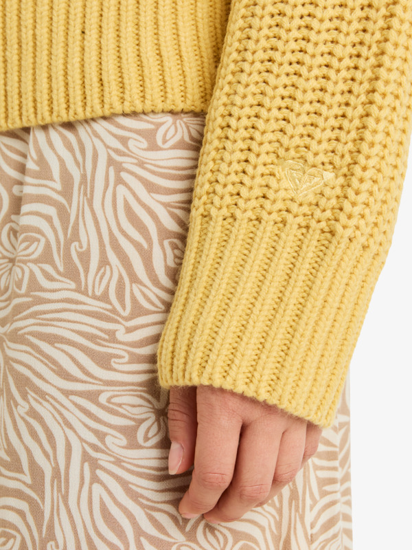 5 Coming Home - Crew Neck Jumper for Women Yellow ERJSW03666 Roxy