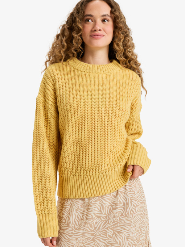 1 Coming Home - Crew Neck Jumper for Women Yellow ERJSW03666 Roxy