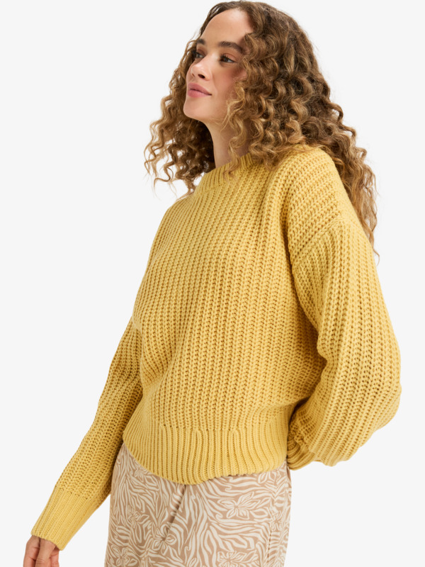 2 Coming Home - Crew Neck Jumper for Women Yellow ERJSW03666 Roxy