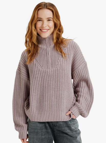 Home Again - Half Zip Mock Neck Jumper for Women  ERJSW03668