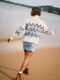 1 Saltwater Lover - Turtleneck Jumper for Women White ERJSW03673 Roxy