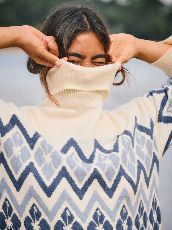 2 Saltwater Lover - Turtleneck Jumper for Women White ERJSW03673 Roxy