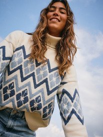 0 Saltwater Lover - Turtleneck Jumper for Women White ERJSW03673 Roxy