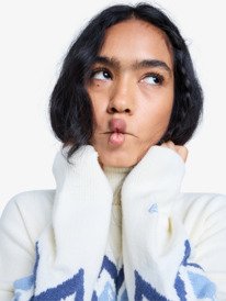 8 Saltwater Lover - Turtleneck Jumper for Women White ERJSW03673 Roxy