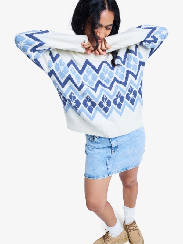 3 Saltwater Lover - Turtleneck Jumper for Women White ERJSW03673 Roxy