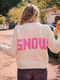 2 Exploring Heart - Crew Neck Jumper for Women Beige ERJSW03674 Roxy