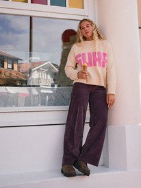 1 Exploring Heart - Crew Neck Jumper for Women Beige ERJSW03674 Roxy