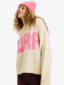 5 Exploring Heart - Crew Neck Jumper for Women Beige ERJSW03674 Roxy