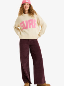 6 Exploring Heart - Crew Neck Jumper for Women Beige ERJSW03674 Roxy