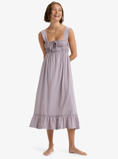 Paradise Winds - Flowy Midi Dress With Elastic Bodice Detailing for Women  ERJWD03916