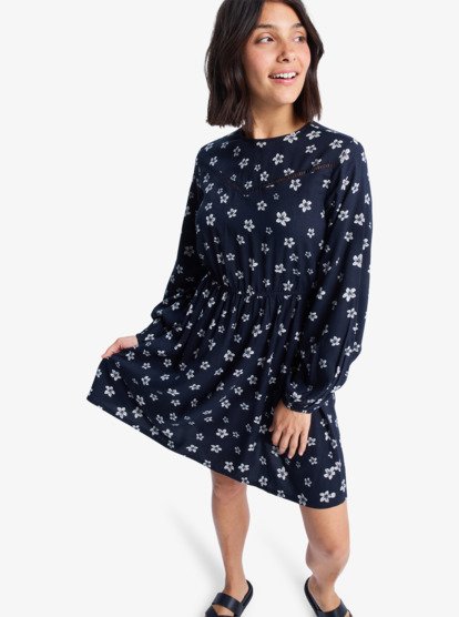 Vl Sunset Season - Long Sleeve Mini Dress With Lace Inset for Women  ERJWD03926