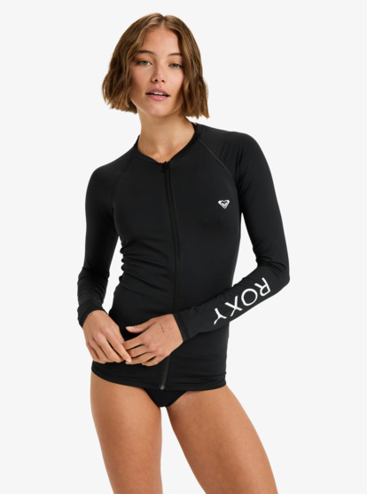 New Essentials - Long Sleeve Zip-Up Rash Vest for Women  ERJWR03696