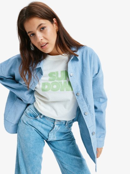 Kick Back Washed - Oversized Corduroy Jacket for Women  ERJWT03697