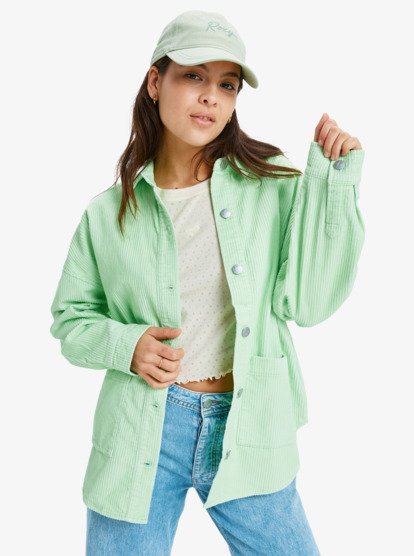 Kick Back Washed - Oversized Corduroy Jacket for Women  ERJWT03697