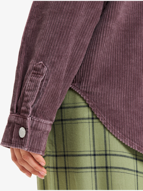 5 Kick Back Washed - Oversized Corduroy Jacket for Women Red ERJWT03697 Roxy