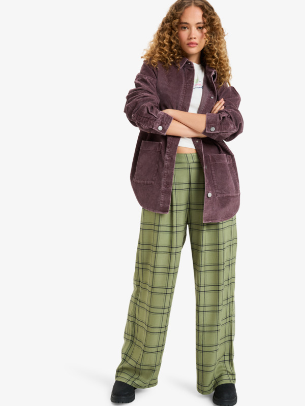 3 Kick Back Washed - Oversized Corduroy Jacket for Women Red ERJWT03697 Roxy