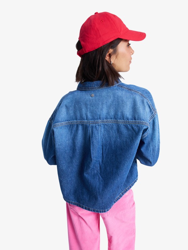 5 Another Reflect - Long Sleeve Denim Shirt for Women Blue ERJWT03704 Roxy