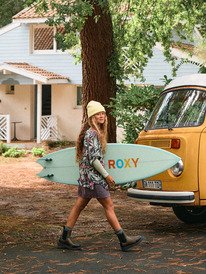 1 Beachy Nostalgia Crinkle - Short Sleeve Shirt for Women Black ERJWT03716 Roxy