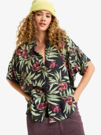 3 Beachy Nostalgia Crinkle - Short Sleeve Shirt for Women Black ERJWT03716 Roxy