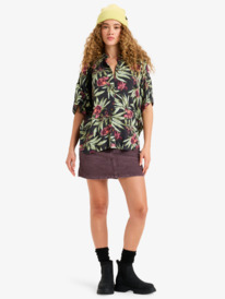 5 Beachy Nostalgia Crinkle - Short Sleeve Shirt for Women Black ERJWT03716 Roxy