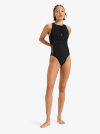 2 Roxy Active High Perf One Piec - One-Piece Swimsuit for Women Black ERJX103763 Roxy