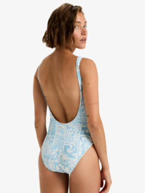 3 Flowers Wave  - One-Piece Swimsuit for Women Blue ERJX103765 Roxy