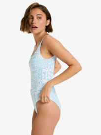 1 Flowers Wave  - One-Piece Swimsuit for Women Blue ERJX103765 Roxy