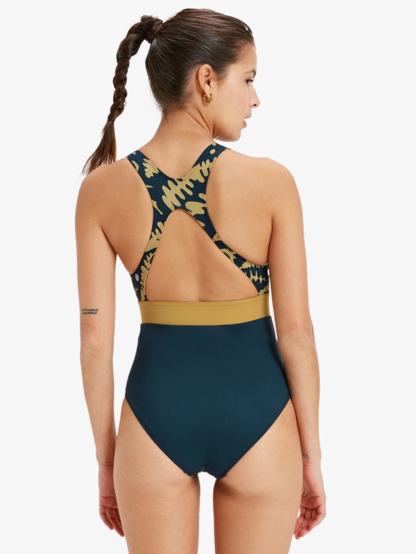 5 Roxy Active High Perf 1P Pt - One-Piece Swimsuit for Women Black ERJX103772 Roxy