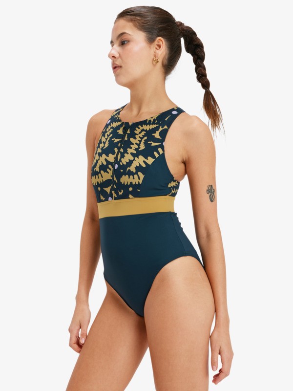 2 Roxy Active High Perf 1P Pt - One-Piece Swimsuit for Women Black ERJX103772 Roxy