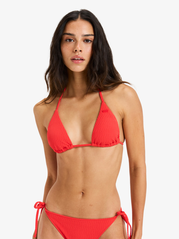 2 Lagos Tiki Tri - Triangle Bikini Top for Women Red ERJX305564 Roxy