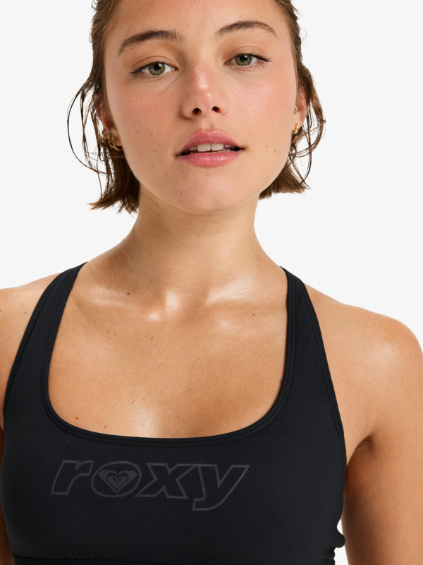 4 Roxy Active Bralette Sd - Bikini Top for Women Black ERJX305568 Roxy