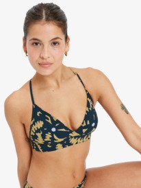 0 Roxy Active Tri - Triangle Bikini Top for Women Black ERJX305569 Roxy