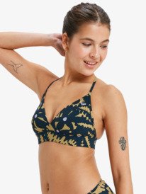 1 Roxy Active Tri - Triangle Bikini Top for Women Black ERJX305569 Roxy