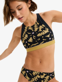 5 Roxy Active Crop Top - Bikini Top for Women Black ERJX305571 Roxy