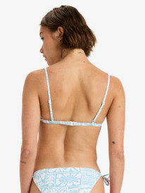 4 Flowers Wave Elongated Tikitri - Triangle Bikini Top for Women Blue ERJX305574 Roxy