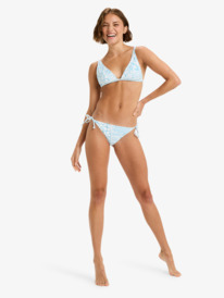2 Flowers Wave Elongated Tikitri - Triangle Bikini Top for Women Blue ERJX305574 Roxy